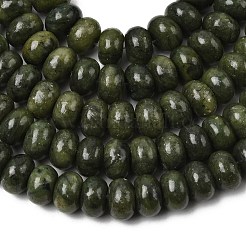 天然台湾ヒスイのビーズ連売り  ロンデル  8.5x5.5mm  穴：1mm  約73個/連  15.35''（39センチメートル）&nbsp;G-A280-A14-02