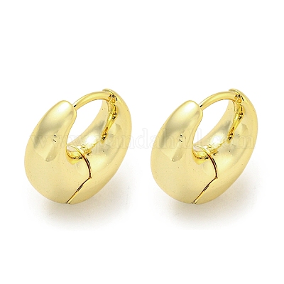 Brass Hoop Earrings&nbsp;EJEW-L211-010L-G-1