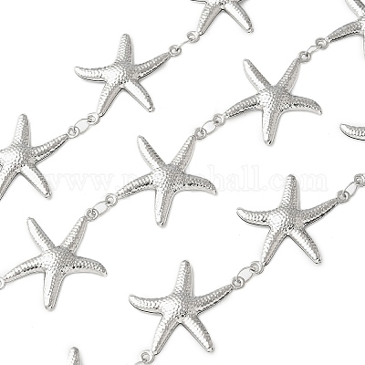 304 Stainless Steel Starfish Link Chains&nbsp;CHS-Z004-18P-1