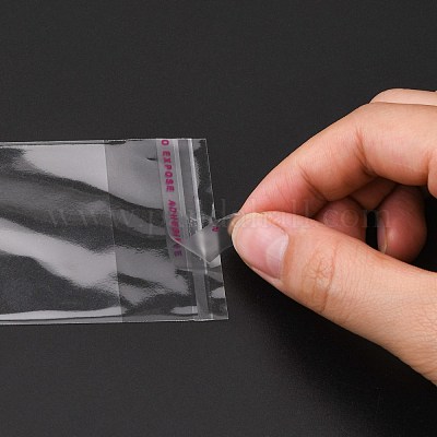 セロハンのOPP袋  長方形  透明  10x5cm  一方的な厚さ：0.035mm  インナー対策：7.5x5のCM&nbsp;X-OPC-R012-04-1