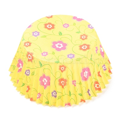 カップケーキラッパー  DIYベーキングツール  花柄  67.5x29.5mm  約95~100個/箱&nbsp;AJEW-P082-A01-02-1