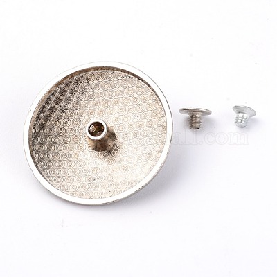 Alloy & Imitation Turquoise Craft Solid Screw Rivet&nbsp;PALLOY-WH0084-09B-1
