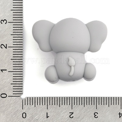 シリコンビーズ  象  ゲインボロ  25.5x30x16.5mm  穴：2mm&nbsp;SIL-S010-02D-1