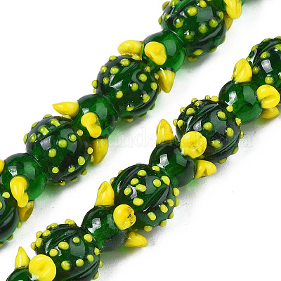 Handmade Bumpy Lampwork Beads Strands&nbsp;LAMP-T017-02-1