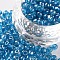 Glass Seed Beads, Trans. Colours Lustered, Round, Light Blue, 4mm, Hole: 1.5mm, about 500pcs/50g, 50g/bag, 18bags/2pounds