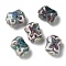 Handmade Porcelain Beads, Nuggets, Colorful, 17~18x12.5~13.5x8.5~9.5mm, Hole: 2mm