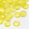 Cat Eye Cabochons, Half Round, Champagne Yellow, 14x3mm