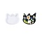 DIY Silicone Mold, Resin Casting Molds, for UV Resin, Epoxy Resin Craft Making, White, Cat Shape, 75x91x9.5mm, Hole: 5mm