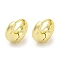 Brass Hoop Earrings, Real 18K Gold Plated, 13.5x6mm