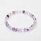 Natural Fluorite Round Beaded Stretch Bracelets, Inner Diameter: 2-1/4 inch(5.6cm), beads: 6mm