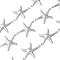 304 Stainless Steel Starfish Link Chains, Soldered, with Spool, Stainless Steel Color, 26.5x20x3mm, about 5m/roll