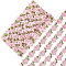 Polyester Ribbon, Floral Pattern, Flat, Garment Accessories, Pink, 3/4 inch(18x1.5mm)