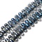 Electroplate Glass Beads, Top Drilled, Teardrop, Steel Blue, 8.5x5x5.5mm, Hole: 0.8mm