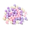 Rubberized Style Imitated Silicone Acrylic Beads, Round, Lilac, 8x7.5mm, Hole: 1.6mm, about 1923pcs/500g