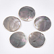 Electroplate Black Lip Shell Pendants&nbsp;SHEL-S274-87-A-1
