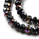 Electroplate Glass Beads Strands&nbsp;EGLA-F149-HP-03-3