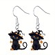 アクリルダングルピアス  プラチナ  猫の形  31x33mm&nbsp;FS-WG2DB4D-08-1