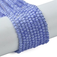 キャッツアイビーズ連売り  ラウンド  ミディアムスレートブルー  2mm  穴：0.5mm  約192個/連  15.75''（40センチメートル）&nbsp;CE-Z001-01K