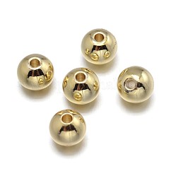 真鍮ビーズ  鉛フリー＆ニッケルフリー＆カドミウムフリー  固い丸  長持ちメッキ  ゴールドカラー  3mm  穴：1mm