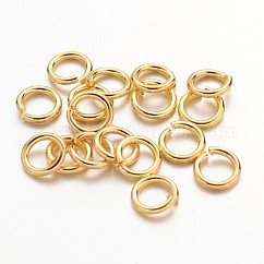 真鍮製オープンタイプ丸カン  ラウンド  カドミウムフリー＆鉛フリー  ゴールドカラー  6x1mm  18ゲージ  内径：4mm  約4160個/500g