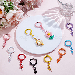 40Pcs 8 Colors Zinc Alloy Spring Gate Rings&nbsp;FIND-SP0005-78