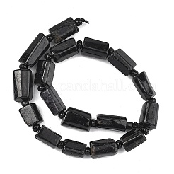 天然石トルマリンビーズ連売り  多面カット  コラム  シードビーズで  12x8mm  穴：1mm  約15個/連  7.68~7.87''（19.5~20センチメートル）&nbsp;G-H352-A01-01