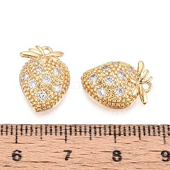 Brass Micro Pave Cubic Zirconia Pendants&nbsp;KK-T074-81G