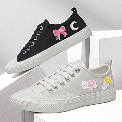 5セット5種類のアイロン接着/縫い付けコンピューター刺繍衣類パッチ  接着剤アップリケ  混合図形  ミックスカラー  1セット/スタイル&nbsp;DIY-FG0003-18