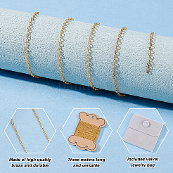 3M Brass Flat Oval Cable Chains&nbsp;DIY-HY0001-71