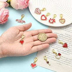 10Pcs Alloy Enamel Pendants&nbsp;HJEW-YW00511