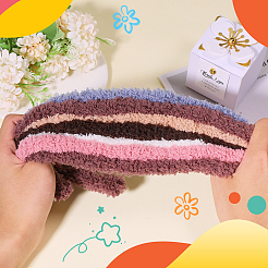 プラスチック製の目と鼻のセットが付いた DIY のぬいぐるみシェニール棒  キッズクラフト素材  ミックスカラー  1000x9mm&nbsp;DIY-WH0170-45