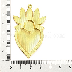 Alloy Pendant Cabochon Settings&nbsp;PALLOY-H132-02G-01