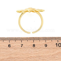 Brass Cuff Rings for Women&nbsp;RJEW-U047-07G
