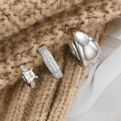 Brass Micro Pave Cubic Zirconia Huggie Hoop Earrings Sets for Women&nbsp;WG3E7D3-01