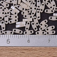 MIYUKIクォーターティラビーズ  日本製シードビーズ  2穴  （qtl2365)アンティークレースセイロン  5x1.2x1.9mm  穴：0.8mm  約2400個/50g&nbsp;SEED-X0054-QTL2365