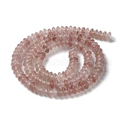 天然石ストロベリークォーツビーズ連売り  ソーサービーズ  ロンデル  6~6.5x3mm  穴：1mm  約118~119個/連  15.35''（39センチメートル）&nbsp;G-Z030-A17-01