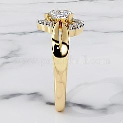 Alloy Micro Pave Cubic Zirconia Finger Rings&nbsp;WG498B6-01