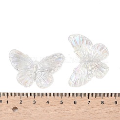 透明なアクリルパーツ  蝶  DIY ジュエリー作り 見つける  クリアAB  30x42x4mm  穴：2mm  約230個/500g&nbsp;DIY-B073-06C-03