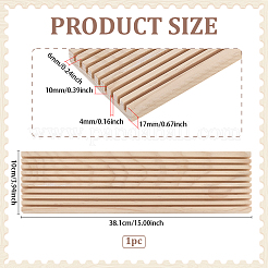 松材リングディスプレイボード  リング収納用のジュエリートレイ  長方形  バリーウッド  38.1x10x1.7cm&nbsp;WOOD-WH0816-005B-01