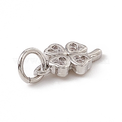 Brass Micro Pave Cubic Zirconia Charms&nbsp;ZIRC-F132-35P