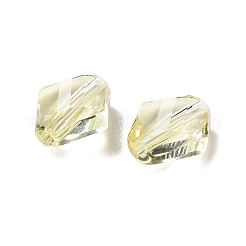 K9ガラス  模造オーストリアクリスタルビーズ  多面カット  菱形  淡いチソウ  10x8x4mm  穴：1.4mm&nbsp;GLAA-R001-01G