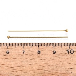 304ステンレススチールヘッドピン  イオンプレーティング（ip）  18KGP本金メッキ  40mm  ヘッド：2mm  100個/セット&nbsp;STAS-T065-40mm-20G