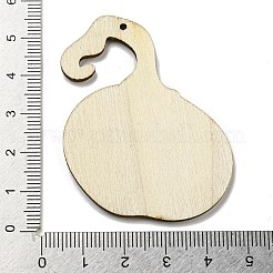 ウッドペンダント  感謝祭のテーマ  オレンジ  カボチャ  51x43x2.5mm  穴：2mm&nbsp;WOOD-M012-01G