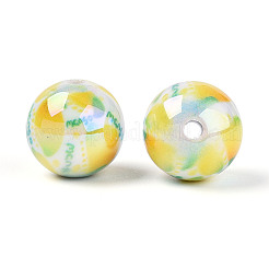Printed Opaque Acrylic Beads&nbsp;MACR-T048-04A