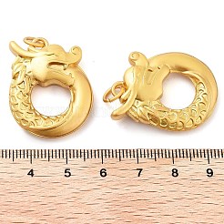 合金ペンダント  丸カン付き  ドラゴン  ゴールドカラー  30.5x24x7.5mm  穴：5mm&nbsp;ENAM-M008-20G