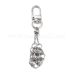 Chakra Natural Gemstone Chips inside Glass Wishing Bottle Pendant Decoration&nbsp;HJEW-JM03138-02