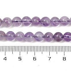 天然石アメジストビーズ連売り  ラウンド  6.5~7mm  穴：1mm  約59個/連  14.76~14.80''（37.5~37.6センチメートル）&nbsp;G-M445-6mm-01C