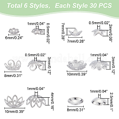 304ステンレススチール製フラワービーズキャップ  ステンレス鋼色  80x20mm&nbsp;STAS-PH0018-43P