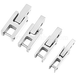 4個 4スタイル 304ステンレススチール時計バンド留め金  ステンレス鋼色  17.5x3.5x3.5mm&nbsp;STAS-BBC0011-16A