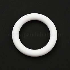 リングシリコンフォーカルビーズ  ホワイト  65x10mm  穴：3mm  内径：46mm&nbsp;LS-SIL-R013-02B